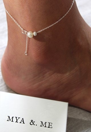 Ari Anklet 925 Sterling Silver in White