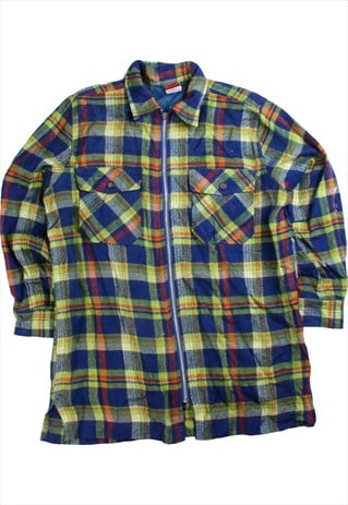 Vintage 90's Palmettos Shirt Long Sleeve Check Button Up