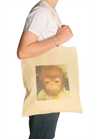 Funny Scruffy Monkey Meme Tote Bag