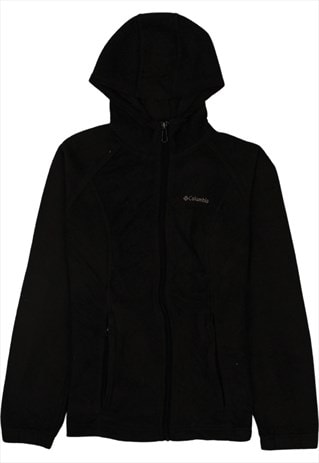 Vintage 90's Columbia Fleece Jumper Hooded Full Zip Up Black
