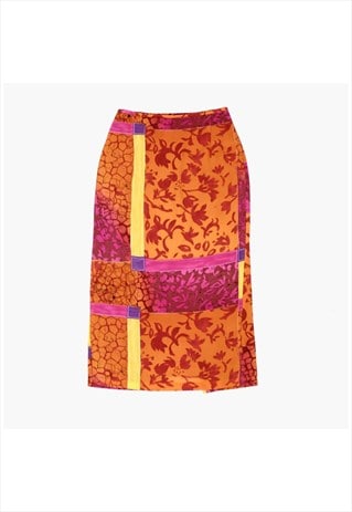 Vintage printed midi skirt 