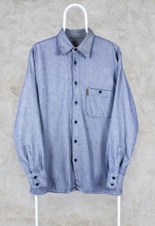 Vintage Armani Jeans Patterned Shirt Flannel Geometric Large