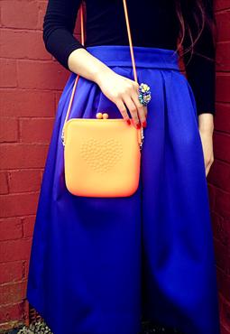 neon orange shoulder bag