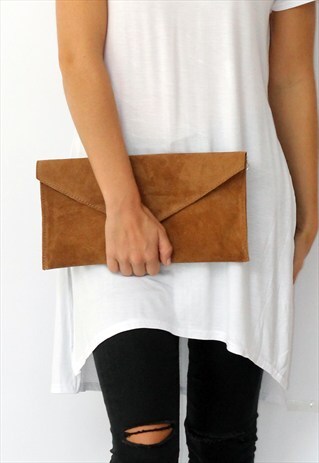 bag clutch wrist for strap Suede  Tan Bag  Purses     Envelope here: are Women Clutch & Home Bags