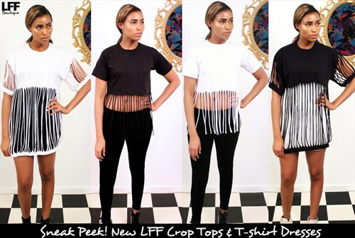 Crop tops and t-shirt dresses