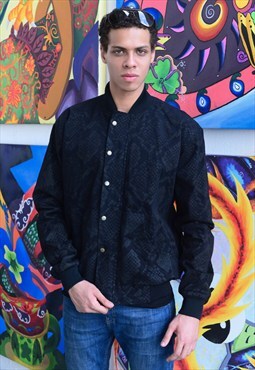 Snake skin bomber jacket