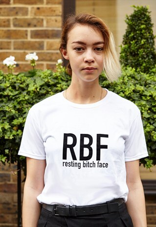 RESTING BITCH FACE SLOGAN T SHIRT