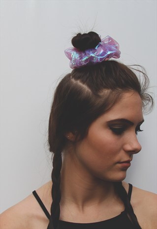 PURPLE IRIDESCENT SCRUNCHIE
