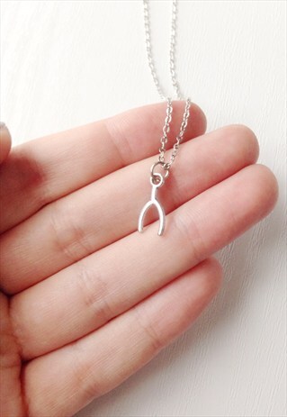 SILVER WISHBONE HANDMADE NECKLACE