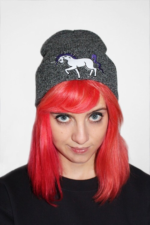 Purple Unicorn Beanie