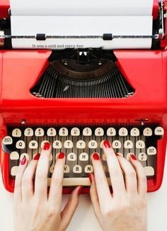 Vintage Red Typewriter