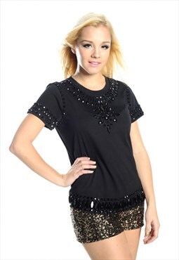 Embellished crystal glamour black 