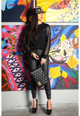 Essential Mesh Sleeves Sweater
