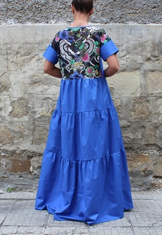 MAXI DRESS,BLUE MAXI DRESS,BOHO MAXI DRESS,SUMMER MAXI DRESS