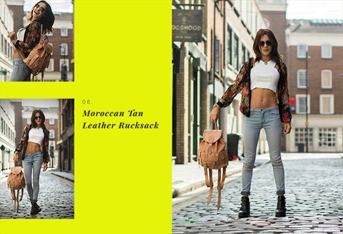 moroccan leather rucksack my green bag 
