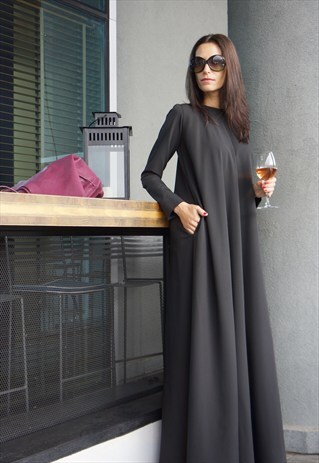 EXTRAVAGANT LONG SLEEVE MAXI DRESS KAFTAN B03331