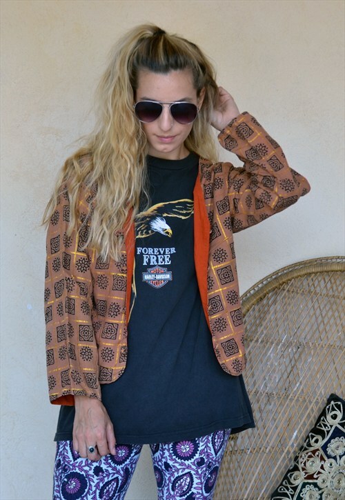 Indian Cotton Jacket Bohemian & Hippy Desert Fox
