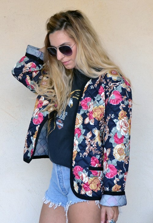Floral Quilted Jacket Bohemian & Hippy Desert Fox