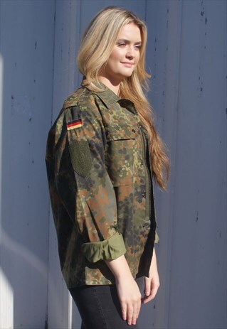 VINTAGE FLECK CAMO OVERSIZED SHIRT / LIGHTWEIGHT JACKET