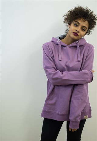 PRINT LINED HOODIE - ORCHID (FAIRTRADE COTTON, VEGAN)