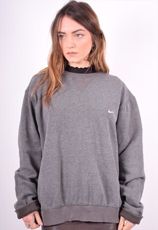 Nike Womens Vintage Sweatshirt Jumper Size 16 Grey 90's | Messina Girl ...