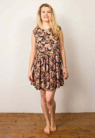 HANDMADE FLORAL SHIFT DRESS