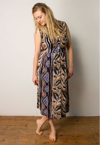 VINTAGE AZTEC MAXI DRESS