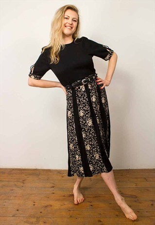 VINTAGE WITCHY BOHO MIDI DRESS