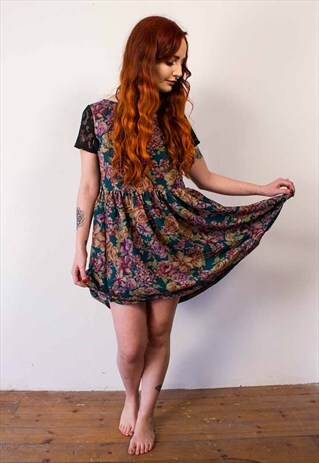 HANDMADE CONTRAST LACE DRESS