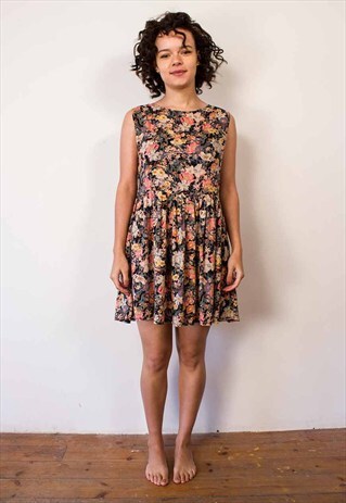 HANDMADE FLORAL SHIFT DRESS