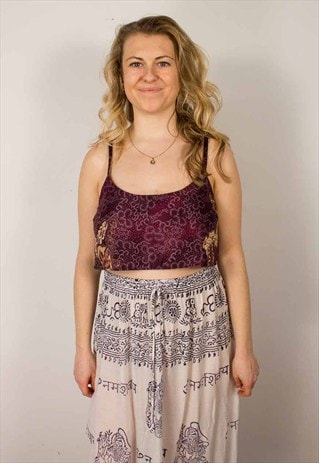 HANDMADE BATIK SILK SCOOP BACK CAMI
