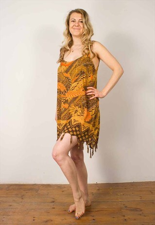 HANDMADE JAVA SCOOP BACK SLIP DRESS