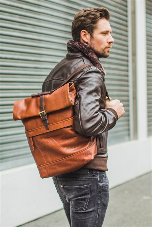 caramel office backpack