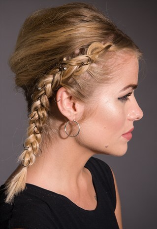 HAIR RINGS, SILVER HAIR RINGS, FESTIVAL ACCESSORY