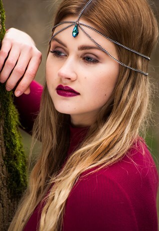 HEADCHAIN, CRYSTAL HEADPIECE, FESTIVAL HAIR, BOHO HAIR