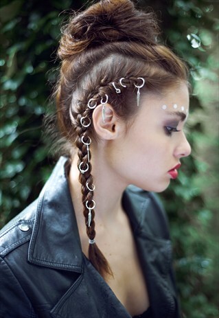 HAIR RINGS, SILVER HAIR RINGS, FESTIVAL HAIR, BOHO HAIR