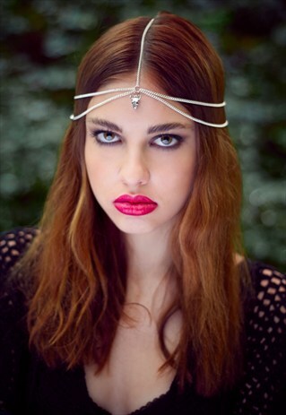 SILVER HEADCHAIN, BOHO HEADCHAIN, FESTIVAL HEADCHAIN
