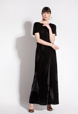 BLACK VELVET DRESS / LONG DRESS/ PARTY DRESS
