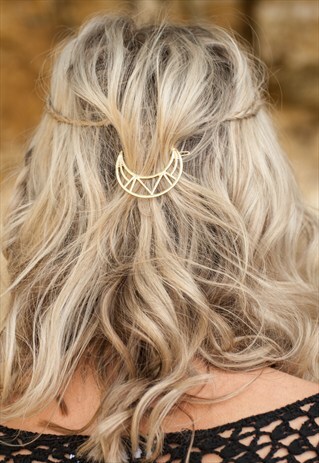 MOON HAIR CLIP, HAIR CLIP, FESTIVAL HAIR, BOHO HAIR