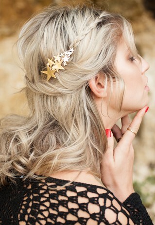 HAIR CLIP, STAR HAIR CLIP, FESTIVAL HAIR, BOHO HAIR