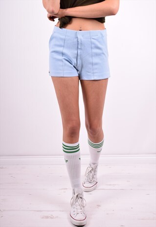 LACOSTE WOMENS VINTAGE SHORTS SIZE 10 BLUE 90'S