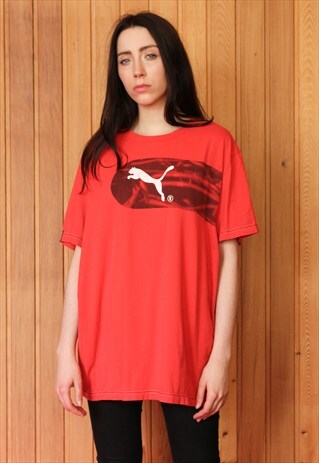 VINTAGE 1990S RED PUMA T-SHIRT