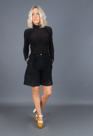 VINTAGE SUEDE LEATHER SHORT HIGH WAISTED (3CY)