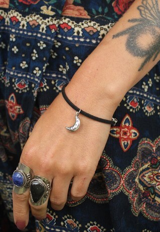 HANDMADE SUEDE MOON BRACELET (VEGAN-FRIENDLY)