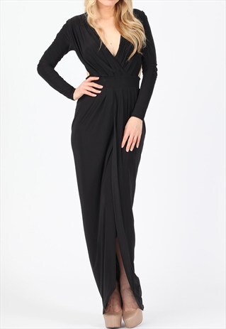 BLACK CUT OUT MAXI DRESS