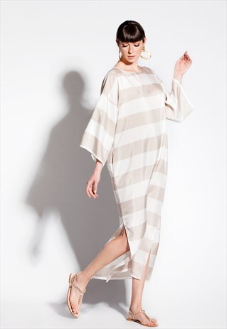 SUMMER MAXI DRESS/ ELEGANT DRESS/ STRIPED DRESS/ MAXI DRESS/
