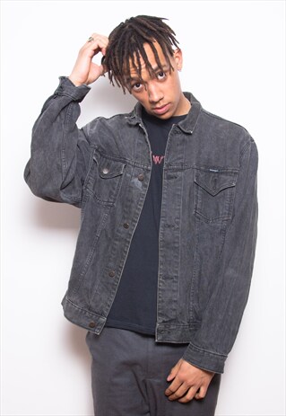 VINTAGE 90S WRANGLER FADED DENIM JACKET ID:1293