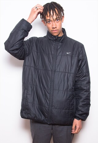 VINTAGE 90S NIKE BLACK PUFFER JACKET ID:5038