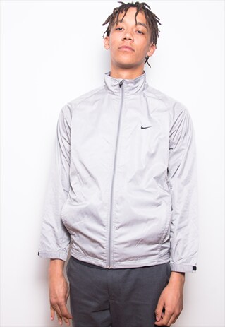 VINTAGE 90S NIKE GREY ATHLETIC SPORTS JACKET ID:1297