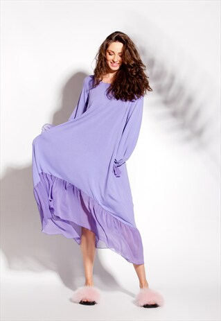 PURPLE MAXI DRESS/ PLUS SIZE DRESS/ SUMMER DRESS/MAXI DRESS